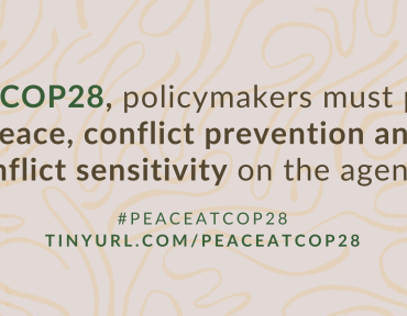 The Geneva Peacebuilding Platform’s participation in COP28